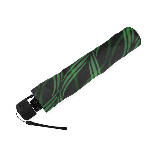 Emerald Green Ribbons Foldable Umbrella (Model U01)