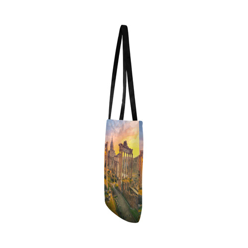 Rome Travel Ruins of Forum St Peters Dome Sunset Reusable Shopping Bag Model 1660 (Two sides)