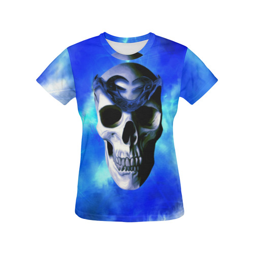 Ice King skull All Over Print T-Shirt for Women (USA Size) (Model T40)