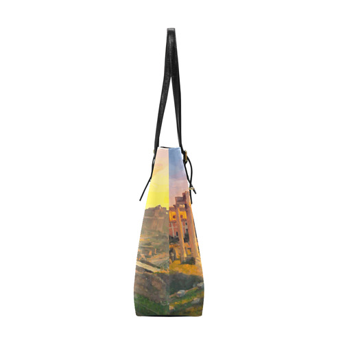 Rome Travel Ruins of Forum St Peters Dome Sunset Euramerican Tote Bag/Small (Model 1655)