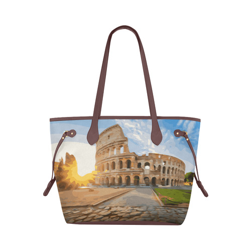 Rome Coliseum At Sunset Clover Canvas Tote Bag (Model 1661)