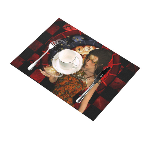 Beautiful steampunk lady Placemat 14’’ x 19’’ (Six Pieces)
