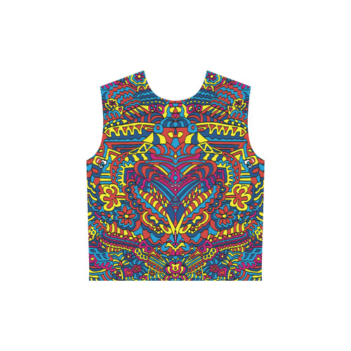 Groovy ZenDoodle Colorful Art All Over Print Sleeveless Hoodie for Women (Model H15)