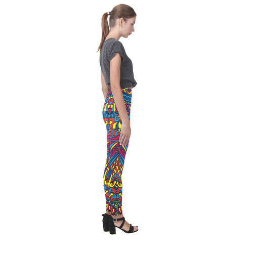 Groovy ZenDoodle Colorful Art Cassandra Women's Leggings (Model L01)
