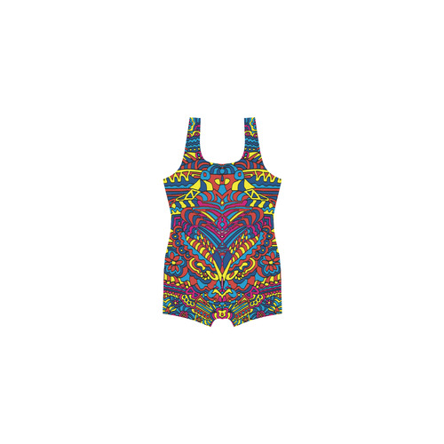 Groovy ZenDoodle Colorful Art Classic One Piece Swimwear (Model S03)