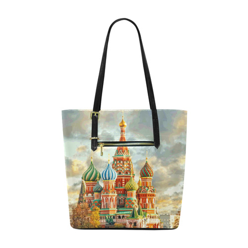 Kremlin Moscow Russia St Basel Cathedral Landscape Euramerican Tote Bag/Small (Model 1655)