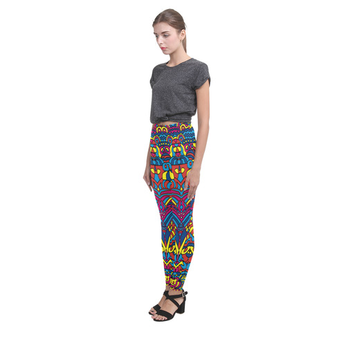 Groovy ZenDoodle Colorful Art Cassandra Women's Leggings (Model L01)