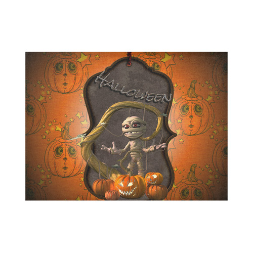 Halloween, funny mummy Placemat 14’’ x 19’’ (Two Pieces)