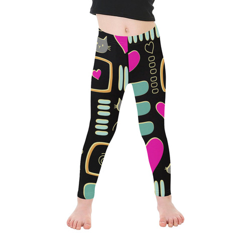 Love Cats Kid's Ankle Length Leggings (Model L06)