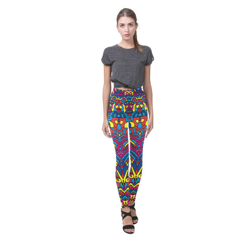 Groovy ZenDoodle Colorful Art Cassandra Women's Leggings (Model L01)