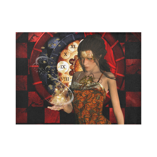 Beautiful steampunk lady Placemat 14’’ x 19’’ (Six Pieces)