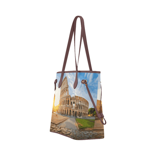 Rome Coliseum At Sunset Clover Canvas Tote Bag (Model 1661)