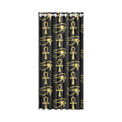 Black Gold Ankh And Eye Of Ra Curtains New Window Curtain 50 X