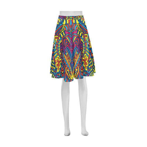 Groovy ZenDoodle Colorful Art Athena Women's Short Skirt (Model D15)