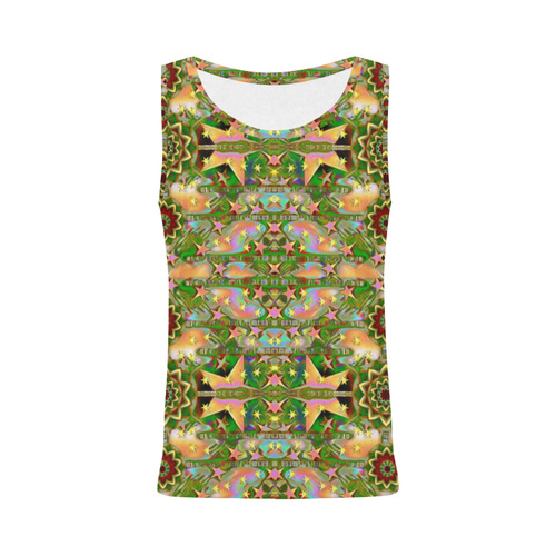 star shines on earth for peace in colors All Over Print Tank Top for Women (Model T43)