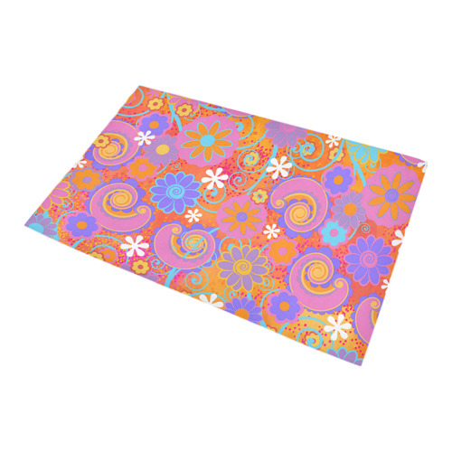 Bath Rug Fun Flowers Print Bath Rug 20''x 32''