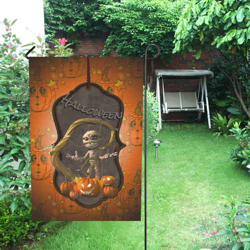 Halloween, funny mummy Garden Flag 28''x40'' （Without Flagpole）