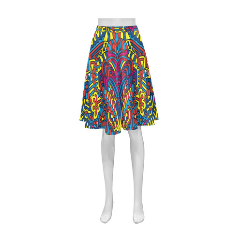 Groovy ZenDoodle Colorful Art Athena Women's Short Skirt (Model D15)