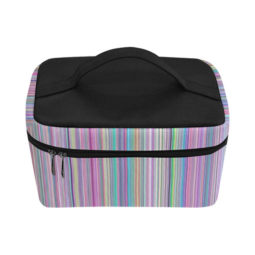 Broken TV Screen Rainbow Stripes Cosmetic Bag/Large (Model 1658)