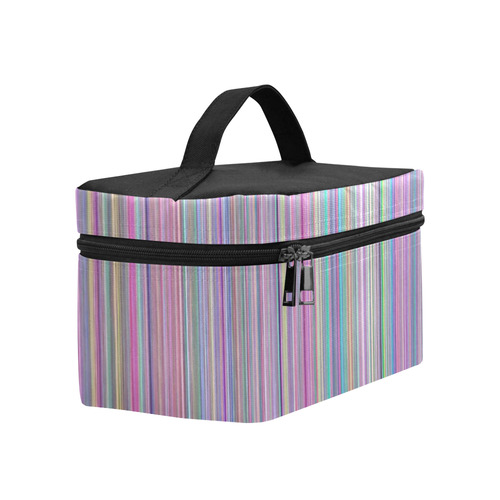 Broken TV Screen Rainbow Stripes Cosmetic Bag/Large (Model 1658)