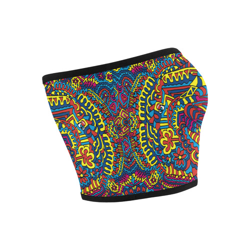 Groovy ZenDoodle Colorful Art Bandeau Top