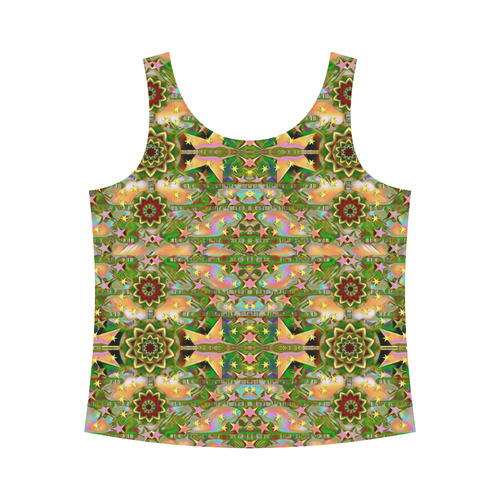 star shines on earth for peace in colors All Over Print Tank Top for Women (Model T43)