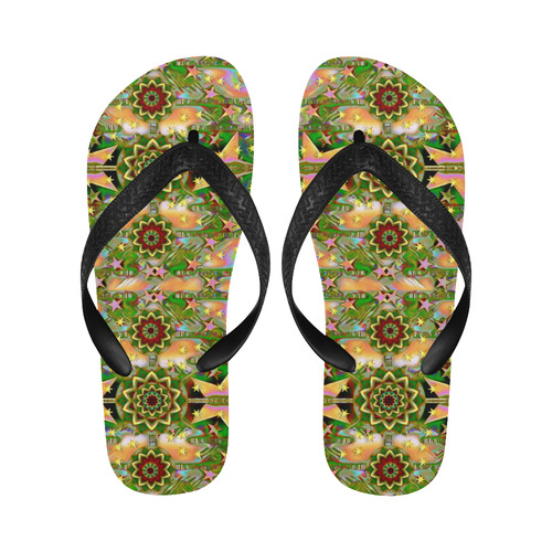 star shines on earth for peace in colors Flip Flops for Men/Women (Model 040)