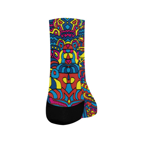 Groovy ZenDoodle Colorful Art Crew Socks