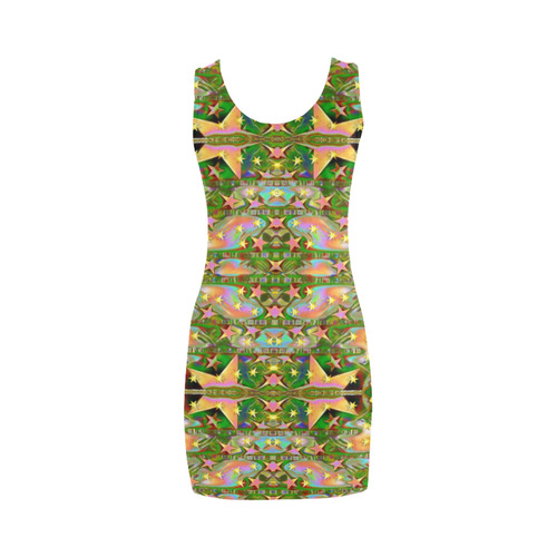 star shines on earth for peace in colors Medea Vest Dress (Model D06)