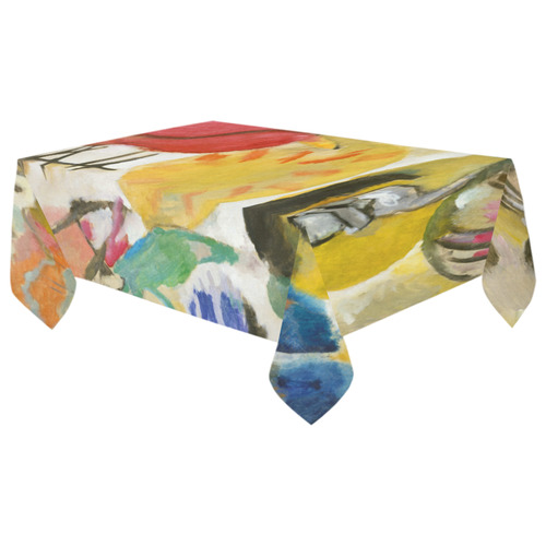 Wassily Kandinsky Improvisation 27 Garden of Love Cotton Linen Tablecloth 60"x 104"