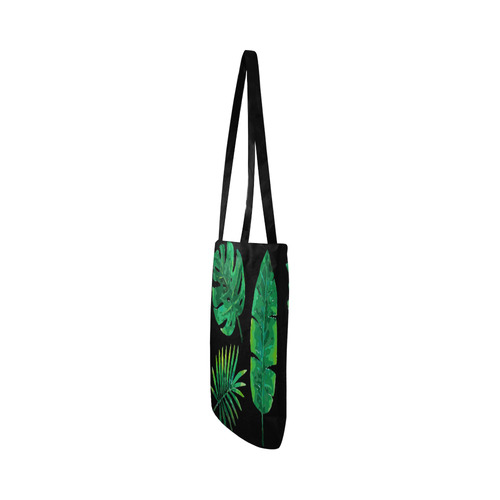 Tropical Green Leaves Banana Monstera Palm Reusable Shopping Bag Model 1660 (Two sides)
