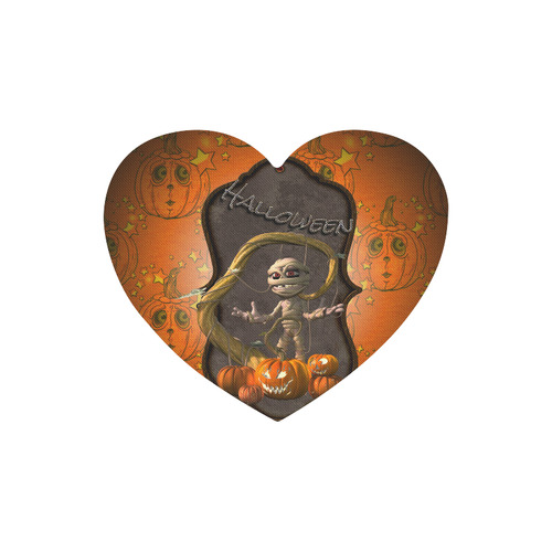 Halloween, funny mummy Heart-shaped Mousepad