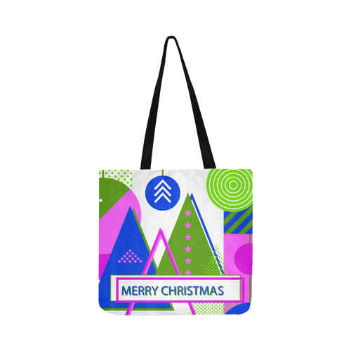Christmas Memphis Style Pink Blue Green Reusable Shopping Bag Model 1660 (Two sides)