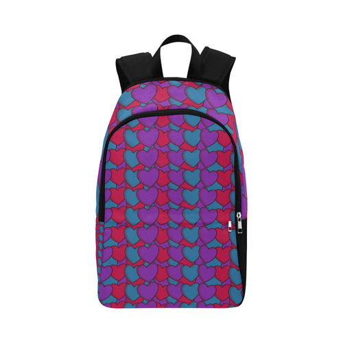 Love Hearts Fabric Backpack for Adult (Model 1659)