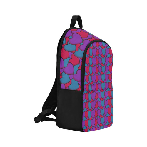 Love Hearts Fabric Backpack for Adult (Model 1659)