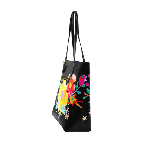 Cute Yellow Watercolor Floral Euramerican Tote Bag/Small (Model 1655)