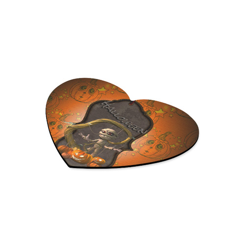 Halloween, funny mummy Heart-shaped Mousepad