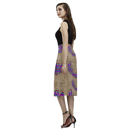 Pearl lace and smiles in peacock style Aoede Crepe Skirt (Model D16)