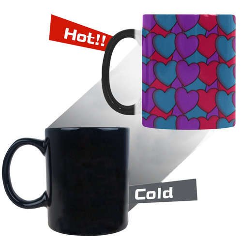 Love Hearts Custom Morphing Mug