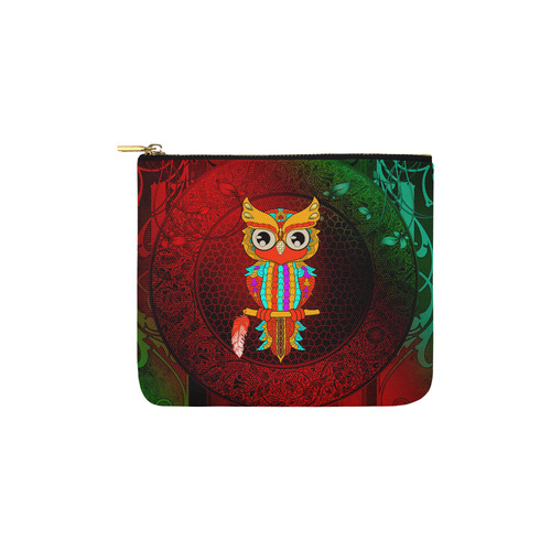 Cute owl, mandala design Carry-All Pouch 6''x5''