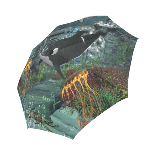 Amazing orcas Auto-Foldable Umbrella (Model U04)