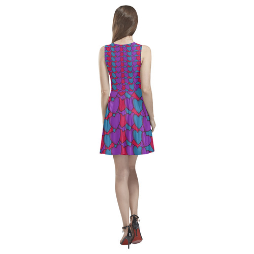 Love Hearts Thea Sleeveless Skater Dress(Model D19)