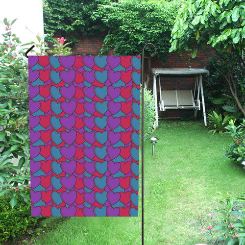 Love Hearts Garden Flag 28''x40'' （Without Flagpole）