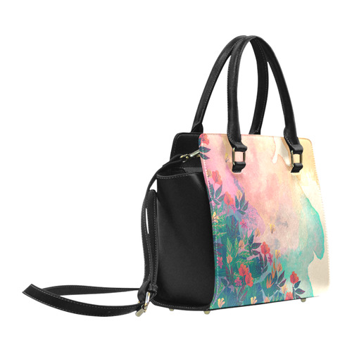 Tropical Jungle Spring Flowers Floral Classic Shoulder Handbag (Model 1653)