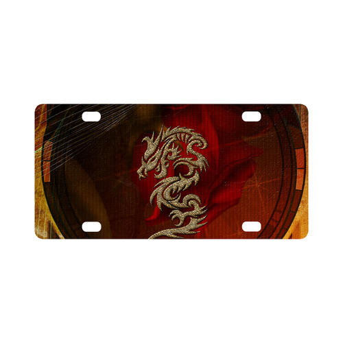 Dragon, tribal design Classic License Plate