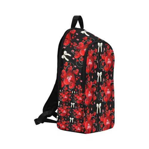 Rockabilly hearts and bows Fabric Backpack for Adult (Model 1659)