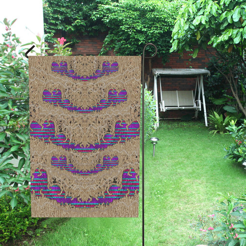 Pearl lace and smiles in peacock style Garden Flag 28''x40'' （Without Flagpole）