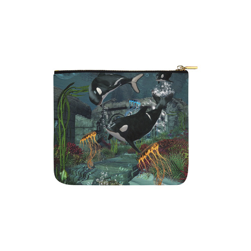 Amazing orcas Carry-All Pouch 6''x5''