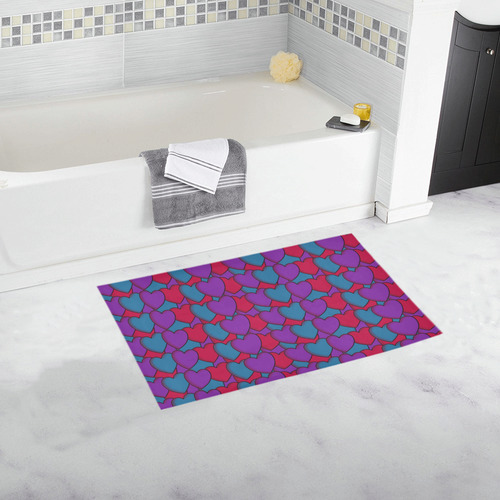 Love Hearts Bath Rug 16''x 28''