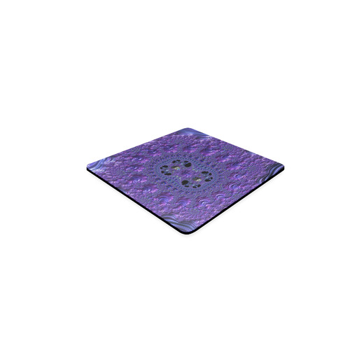 Underwater Buried Treasure Fractal Abstract Square Coaster